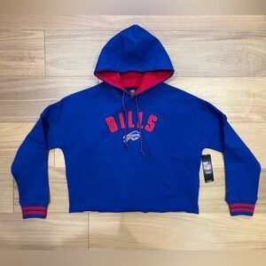 NFL Buffalo Bills Cropped Pullover Hoodie Sweatshirt